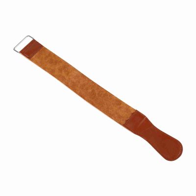 Adfaga Professional Grade Cow Leather Sharpening Strop Vintage Barber Tool for Straight Maintenance Premium Durable Shaving Accessory for Men Home Barbershop Use Brown 45cm Length