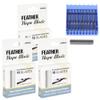 Feather - Nape Blades - Single Edge Guarded Replacement Blades Fits Feather Nape & Body Razor Professional Tool for Thinning, Layering, Precision Styling & Body Hair Removal Made in Japan - 3 Packs view 1