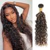 Anmetan Honey Blonde Highlight F1B30 Water Wave Bundles Human Hair 16 In, 12A Soft Thick Wet and Wavy Color Curly Black and Brown Ombre Single Bundles 100% Unprocessed Brazilian Virgin Remy Human Hair view 1