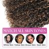 Anmetan Honey Blonde Highlight F1B30 Water Wave Bundles Human Hair 16 In, 12A Soft Thick Wet and Wavy Color Curly Black and Brown Ombre Single Bundles 100% Unprocessed Brazilian Virgin Remy Human Hair view 4