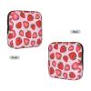 TINUADEE Kawaii Cute Pink Strawberry Strawberries Period Bag For Women,Portable Sanitary Napkin Period Pad Pouch For Purse, Small Make Up Bags view 2