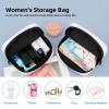 TINUADEE Kawaii Cute Pink Strawberry Strawberries Period Bag For Women,Portable Sanitary Napkin Period Pad Pouch For Purse, Small Make Up Bags view 4