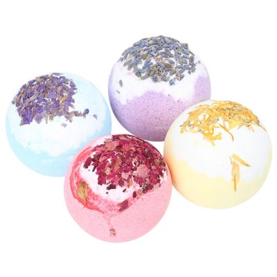 4Pcs Mineral Salt Bath Ball Set for Shower and Travel Use Blue
