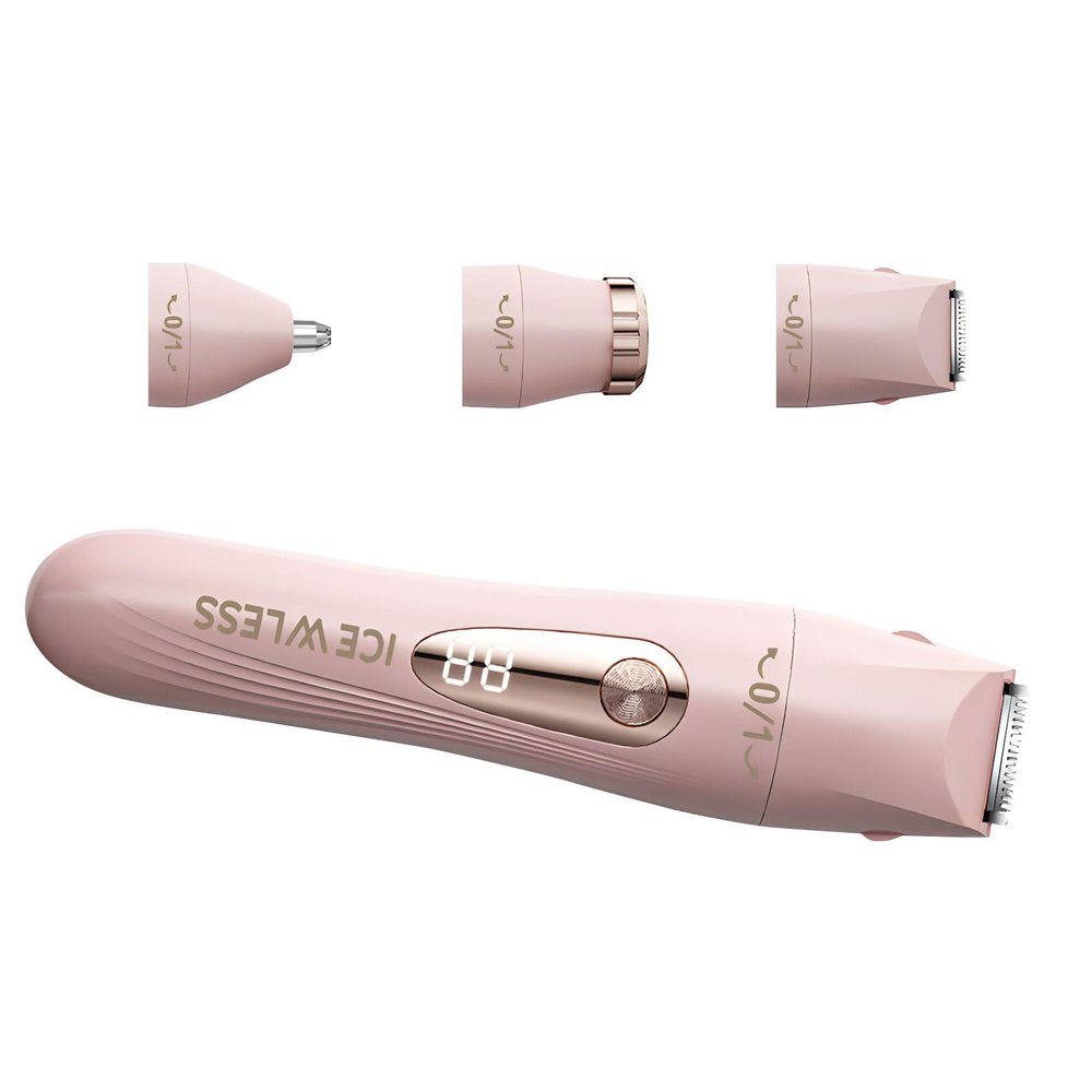 CUNZJIA Ladies Electric Hair Remover for Body Face and Delicate Areas with Interchangeable Heads IPX7 Waterproof USB C Rechargea