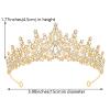 Queen Crown Rhinestone Wedding Crowns and Tiaras for Women Costume Party Hair Accessories Princess Birthday Crown Crystal Bridal Crown (Gold+White) view 2