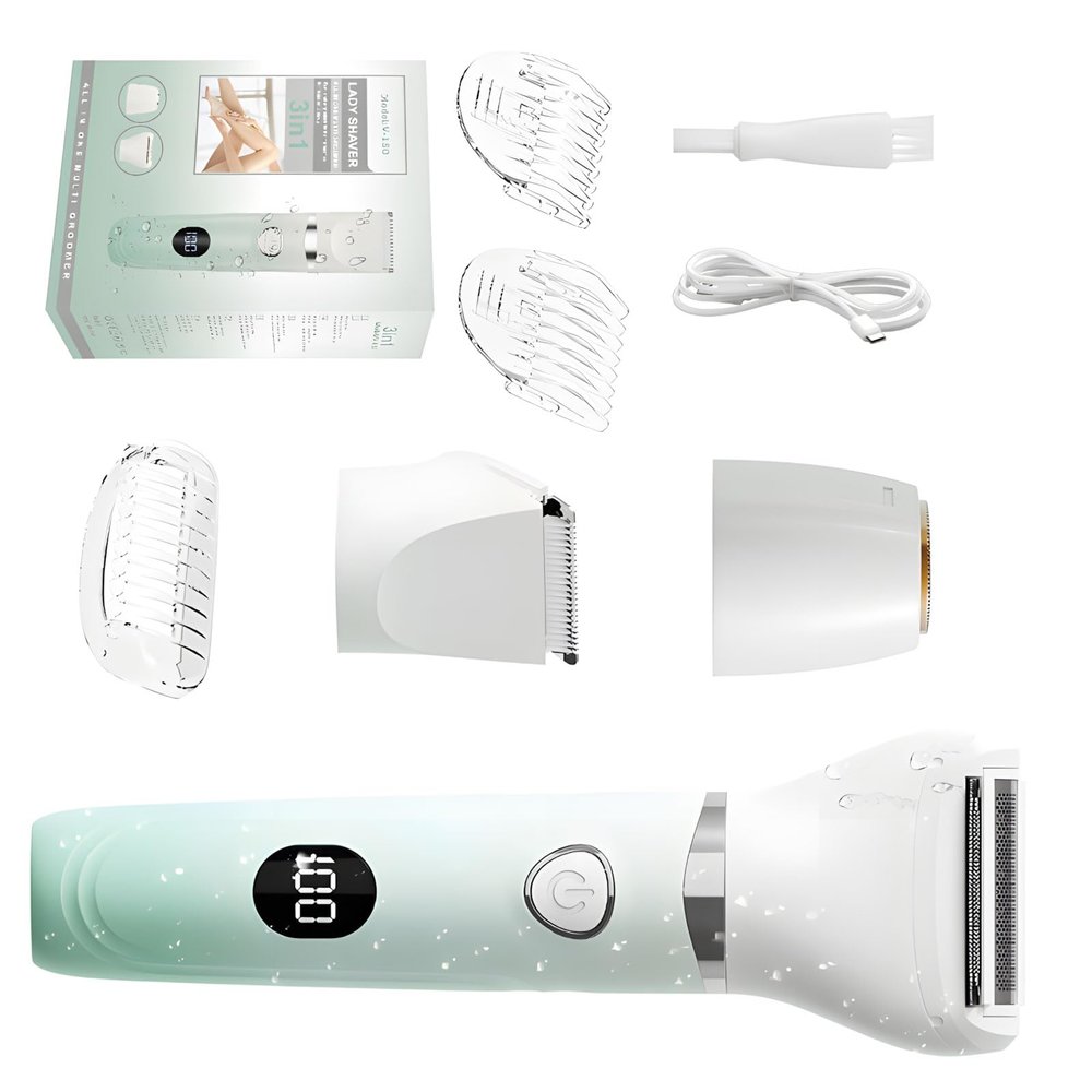 CUNZJIA Electric Razoring Less 3 in1 Women Shaver Hair Remover for Face,Eyebrow Underarm Bikinis Trimmer Hair Removal Tool
