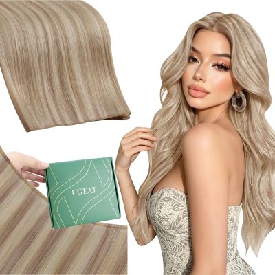Ugeat 24 Inch Genius Weft Hair Extensions Blonde Highlight, for Long 80G