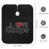 I Love Chips Haircut Barber Cape for Hair Cutting Apron for Men Women with Adjustable Snap view 2