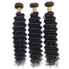Deep Wave Human Hair Bundles #1B Natural Black 14 16 18 Inch 3 Bundles Human Hair Deep Wave Wet and Wavy Trippy Hair Extensions Double Weft for Woman view 3