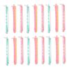DECHOUS 18pcs Plastic Hair Perm Rods Set for Short and Long Hair Small Curling Rods for Heatless Cold Wave Perming for Natural Waves and Braids in White Green White Pink Pink Yellow view 1