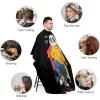 80s Panda Artistic Geometry Haircut Barber Cape for Hair Cutting Apron for Men Women with Adjustable Snap view 3