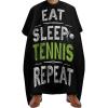 Funny Sport Tennis Haircut Barber Cape for Hair Cutting Apron for Men Women with Adjustable Snap view 1