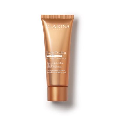 Clarins NEW Extra-Firming Neck and Dcollet | Anti-Aging Neck Cream | Firms, Lifts and Smoothes Neck Wrinkles | Targets Tech Neck | Collagen Polypeptide and Niacinamide | All Skin Types | 2.5 Ounces