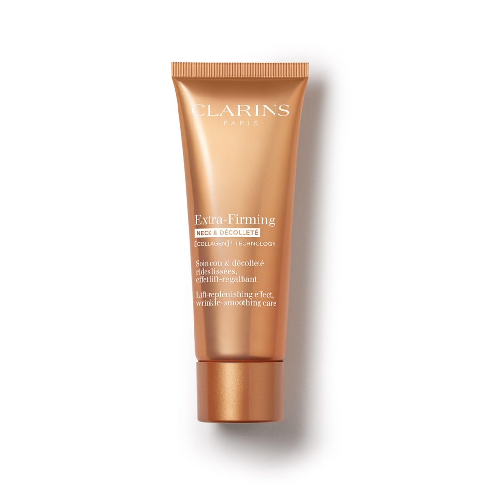 Clarins NEW Extra-Firming Neck and Dcollet | Anti-Aging Neck Cream | Firms, Lifts and Smoothes Neck Wrinkles | Targets Tech Neck | Collagen Polypeptide and Niacinamide | All Skin Types | 2.5 Ounces