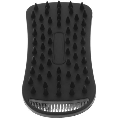MAGICLULU Silicone Double-Sided Beard and Body Scrubber Brush Large Square Black Soft Skin Cleansing Bath Brush for Men Facial Exfoliator and Back Scrubber