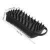 MAGICLULU Silicone Double-Sided Beard and Body Scrubber Brush Large Square Black Soft Skin Cleansing Bath Brush for Men Facial Exfoliator and Back Scrubber view 2