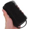MAGICLULU Silicone Double-Sided Beard and Body Scrubber Brush Large Square Black Soft Skin Cleansing Bath Brush for Men Facial Exfoliator and Back Scrubber view 3