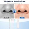 2-in-1 Nasal Hair Cutter Double Sided Nose Hair Knife Portable Nostril Hair Remover Tool 360 Rotating Manual Nose Hair Trimmer Nasal Grooming Tool for Men Women (Blue, 12 PCS) view 3