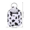 HAKIDZEL 3pcs Portable 30ml Hand Washing Gel Bottles with Cow Pattern Keychain Pendant, Leather and Alloy Material, for Indoor and Outdoor Use with Family and Friends view 2