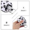 HAKIDZEL 3pcs Portable 30ml Hand Washing Gel Bottles with Cow Pattern Keychain Pendant, Leather and Alloy Material, for Indoor and Outdoor Use with Family and Friends view 3