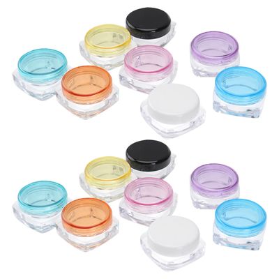 HOMOCONO 64pcs Sample Cream Bottles Refillable Cosmetic Jars Lightweight Ps Material Leak-proof Face Cream Holder for Travel with Extraordinary Durability