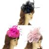 1920s Flower Barrettes for Women Flapper Headpiece Accessories for Cosplay Party Elegant Feathered Pearl Floral Hair for Women view 3