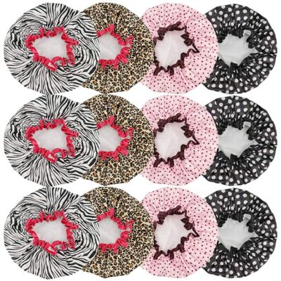 Shower Caps (Pack of 3) Extra Large Shower Cap Cap for Long Hair Reusable Shower Caps for Women and Hair Cap Protection