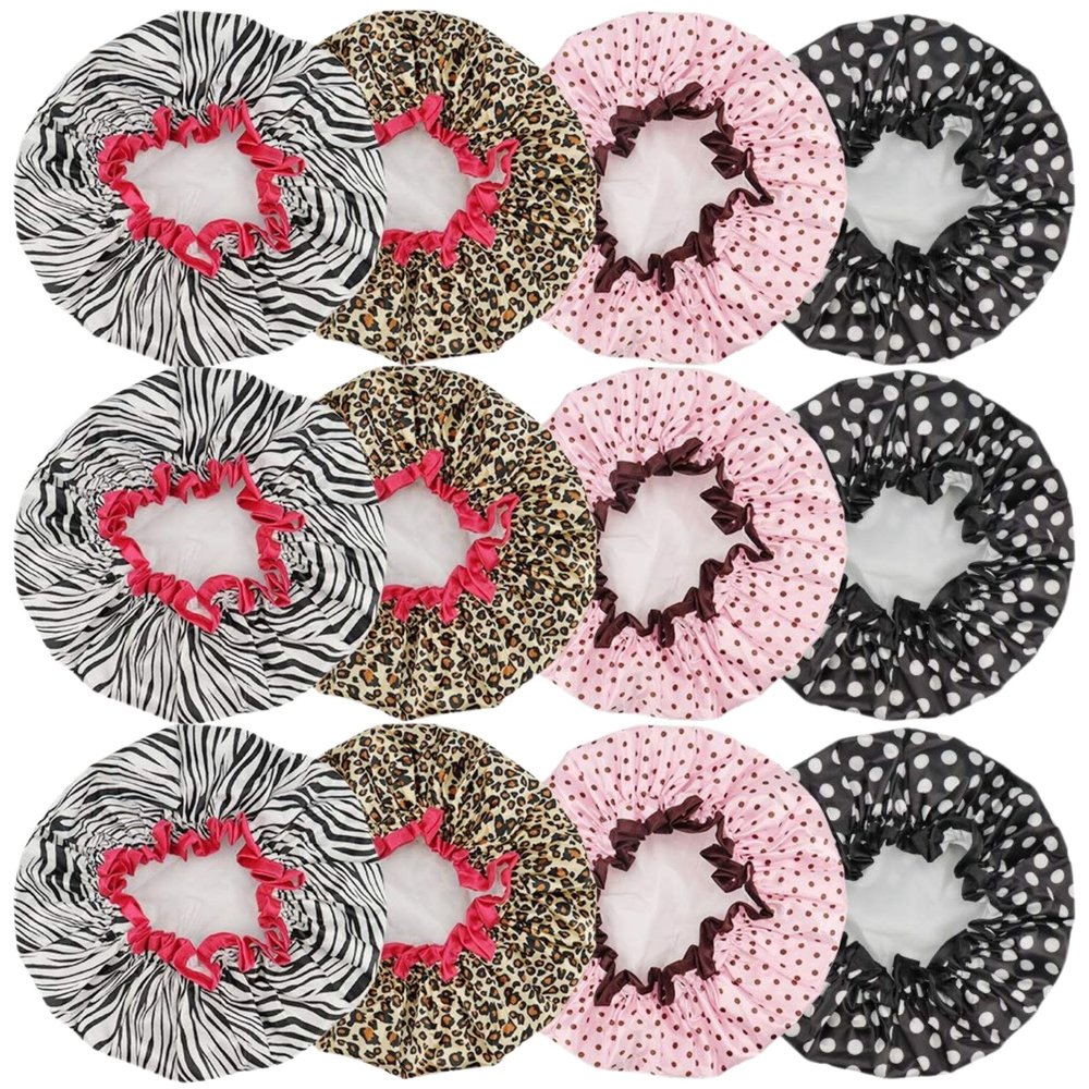 Shower Caps (Pack of 3) Extra Large Shower Cap Cap for Long Hair Reusable Shower Caps for Women and Hair Cap Protection