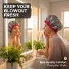 Shower Caps (Pack of 3) Extra Large Shower Cap Cap for Long Hair Reusable Shower Caps for Women and Hair Cap Protection view 4