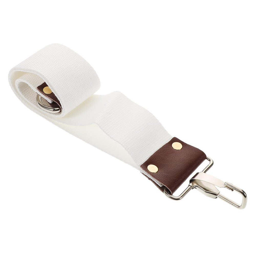 SOIMISS Professional Double Layer Canvas Razor Strop for Straight Razors Suitable for Barbershops and Personal Use Beige