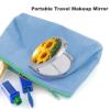 FekiLoot Sunflower Flowers Travel Makeup Mirror - Double Side Folding Compact Mirrors with 1x/2x Magnification, Portable Pocket Mirror Small Round Handheld Mirror for Handbag and Purses view 3