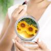 FekiLoot Sunflower Flowers Travel Makeup Mirror - Double Side Folding Compact Mirrors with 1x/2x Magnification, Portable Pocket Mirror Small Round Handheld Mirror for Handbag and Purses view 4