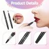 2 Pack Lipstick Brush Retractable Lip Brushes with Cap, Lip Liner Brush Applicator for Women Girls Lipsticks, Lipgloss, Eyeshadow view 3