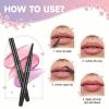 2 Pack Lipstick Brush Retractable Lip Brushes with Cap, Lip Liner Brush Applicator for Women Girls Lipsticks, Lipgloss, Eyeshadow view 4