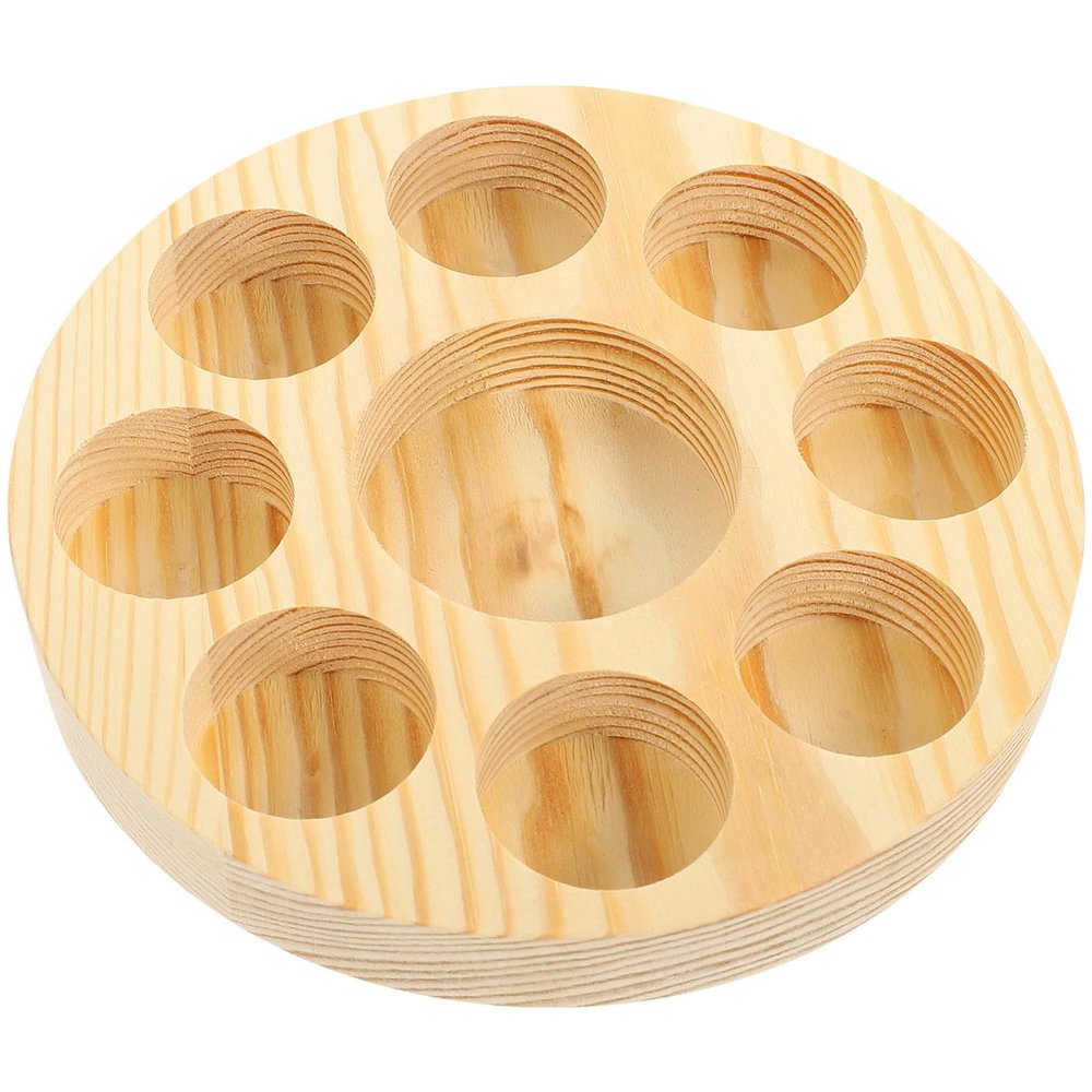 GANAZONO Essential Oil Bottle Organizer Box Slot round Tray Holder for Perfume and Nail Oil Storage Glass Bottle Display Stand Compact Container for Desktop and Workbench Use