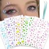 5 Sheets Colorful Butterfly Face Gem Stickers for Crafts Glitter 3D Stickers for Scrapbooking Face Gems for Women Sticker Self Adhesive Rhinestones Sticker Jewels Scrapbook view 1