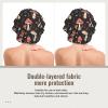 Nuzjahu Amanita Mushroom and Heart Shapes Print Silk Bonnet for Sleeping Women Double Layer Satin Bonnet Elastic Hair Satin Bonnets for Women's Natural & Curly Hair view 2