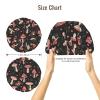 Nuzjahu Amanita Mushroom and Heart Shapes Print Silk Bonnet for Sleeping Women Double Layer Satin Bonnet Elastic Hair Satin Bonnets for Women's Natural & Curly Hair view 4
