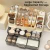 Makeup Organizer Counter,13.7x7.8x9.8in Large Cosmetic Display Case,Pink view 3