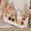 Makeup Organizer Counter,13.7x7.8x9.8in Large Cosmetic Display Case,Pink view 4