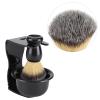 Vistreck 3 PCS Mens Shaving Brush Stand Holder Bowl Set Compact Shaving Solution for Home & Travel view 2