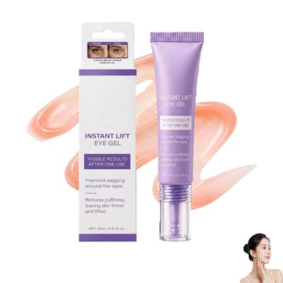 Instant Lift Eye Gel, Under Eye Firming Gel For Puffiness, Bags And Fine Lines, Lightweight Hydrating Care for All Skin Types, 15ml(1PCS)