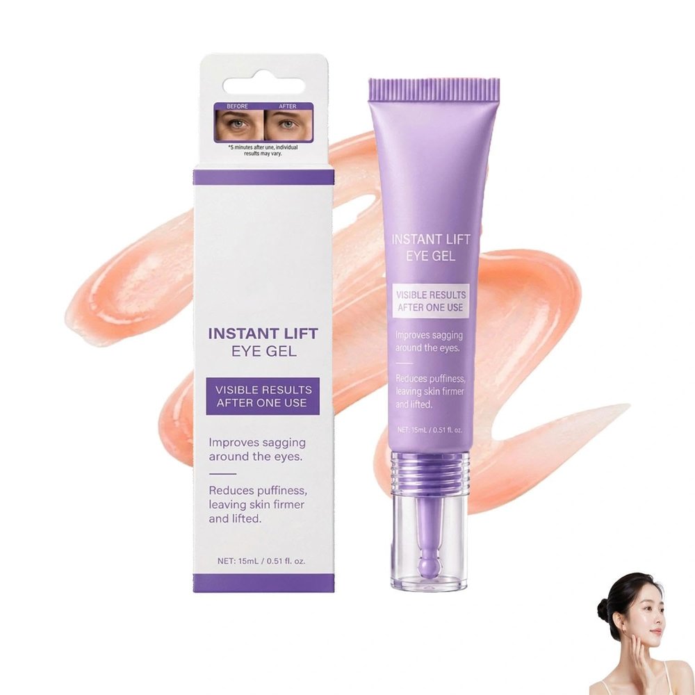 Instant Lift Eye Gel, Under Eye Firming Gel For Puffiness, Bags And Fine Lines, Lightweight Hydrating Care for All Skin Types, 15ml(1PCS)
