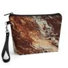 VTCTOASY Marble Mixed Brown Makeup Bags Handheld Portable Travel Toiletry Bags Large Capacity Cosmetic Bag with Zipper Waterproof Leather Makeup Storage Bag for Women Daily Use & Gifts view 1