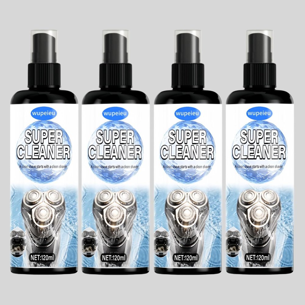 wupeieu 120ml Razor Cleaning Liquid Compatible With Panasonic Xtra ES LS LM RC LT73 Series, Cleans Your Shaver For Optimal Hygiene(4 pcs)