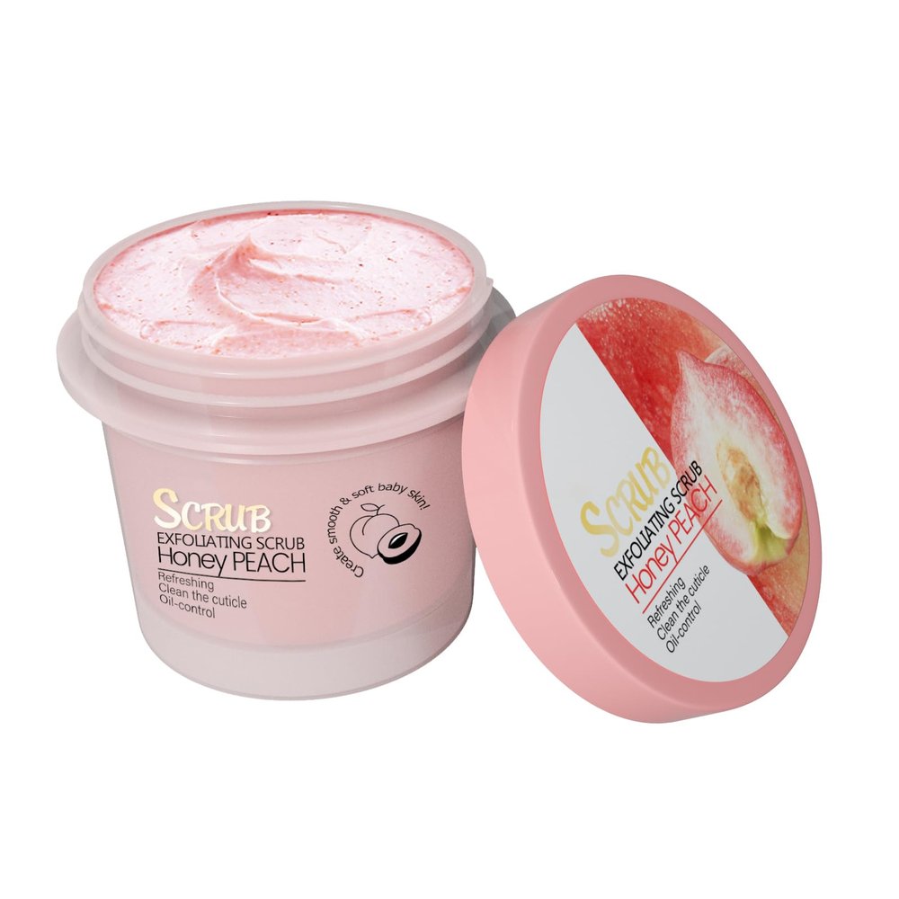 ARANYA Honey Peach Exfoliating Body Scrub, Gentle Exfoliation, Moisturizing, Deep Cleansing, All Skin Types, 100g