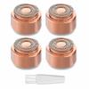 Alfa Torque 3rd Generation Replacement Heads for Flawless Facial Hair Remover Gen 3, Double Ring Blades, Rose Gold, Pack of 4 view 1