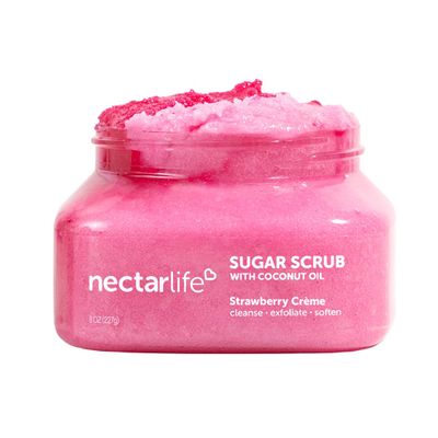 Sugar Scrub, Exfoliating Body Scrub (8 Ounce, strawberry cream)
