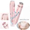 2in1 Electric Body Hair Trimmer, Rechargeable DualHead Bikini Shaver for Women & Men, Hair Removal Clipper for Face, Underarm, Leg, Pubic Area, IPX7 Waterproof Wet & Dry Use (Pink) view 3