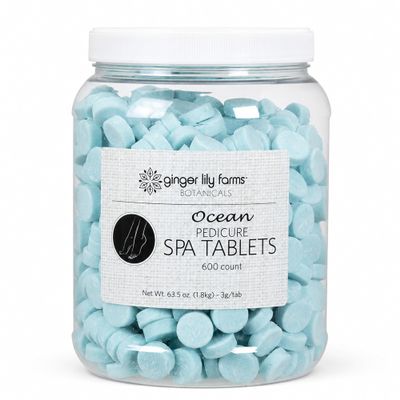 Ginger Lily Farms Botanicals Pedicure Spa Tablets, 600-Count, Ocean Scent